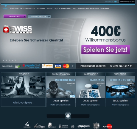Swiss Casino - Onlinecasino