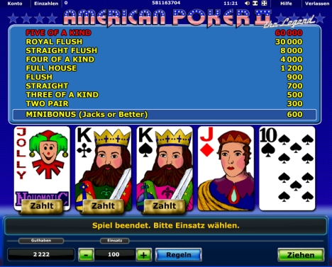 Novoline Spiel American Poker 2 online spielen