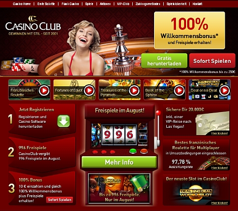 Casino Club kostenlose Aktion