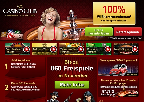 Casino Club Freispiele im November