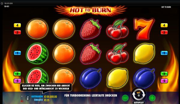 Hot to Burn Slot Vorschau