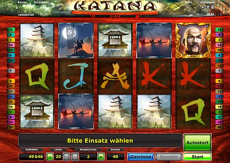 Katana - das Novoline Spiel im Stargames Casino