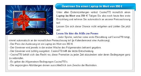 Gewinne ein Laptop im Casino770