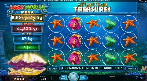 Mega Moolah Atlantean Treasures Vorschau