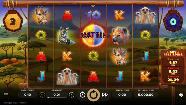 Serengeti Kings Slot Vorschau