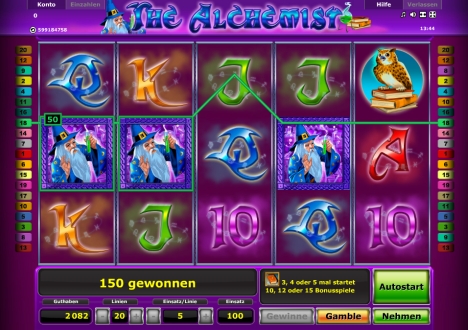 Novoline Spiel The Alchemist bei Stargames