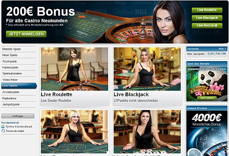 William Hill Live Casinospiele