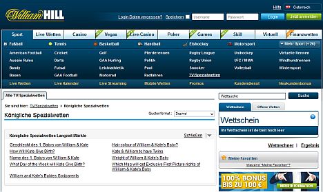 Baby Wetten bei William Hill